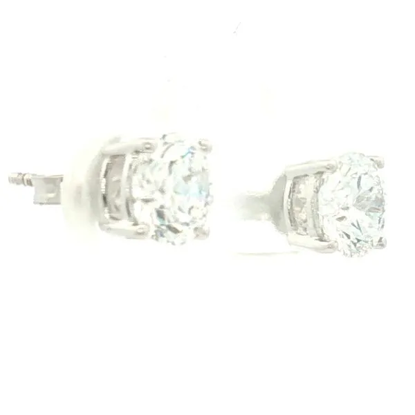 Lab Grown 2.50ctw Diamond Stud Earrings in 14kw Image 2 Bryan Jewelry Prattville, AL