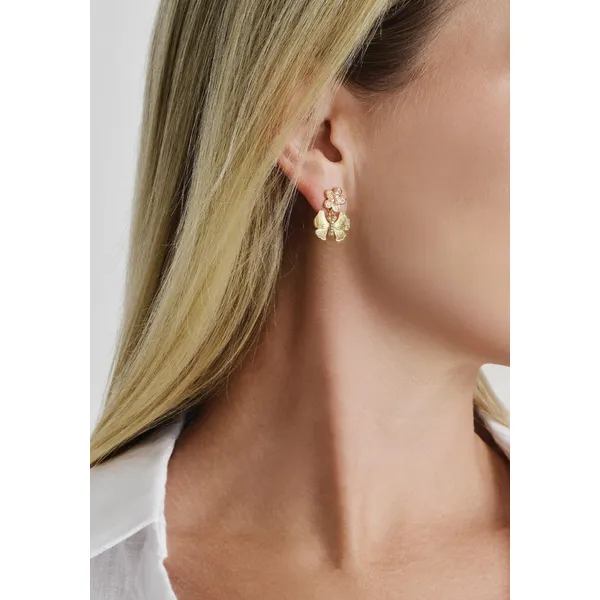 Butterfly With Enamel Flower Earrings Image 2 Carats Mcallen, TX