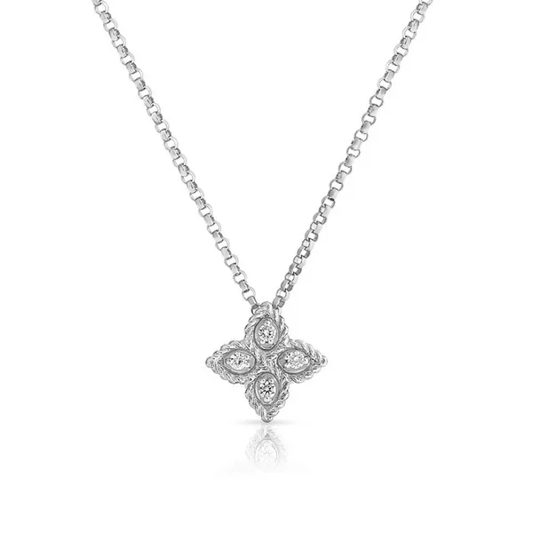 ROBERTO COIN 18K W DIA PRINCESS FLOWER PDT Carats Mcallen, TX