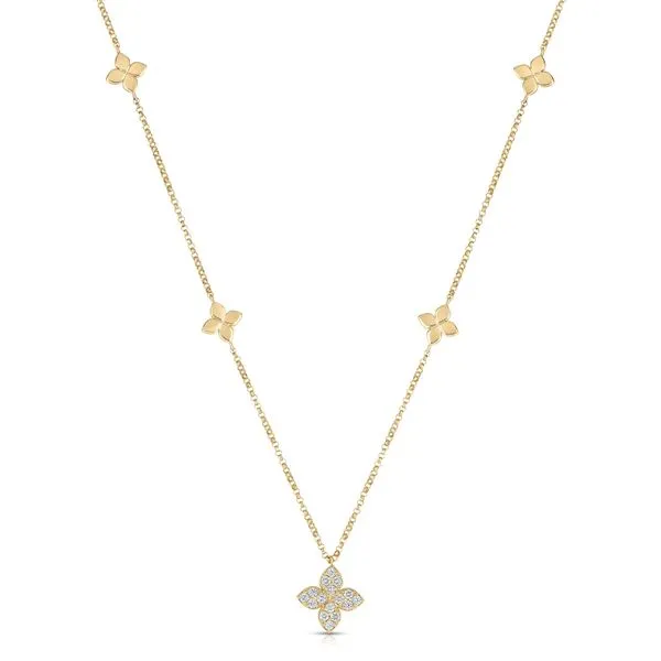 ROBERTO COIN 18K Y DIA LOVE BY YARD NECKLACE Carats Mcallen, TX