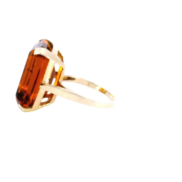 14K Yellow Gold Citrine Cocktail Ring Image 2 Carroll's Jewelers Fort Lauderdale, FL