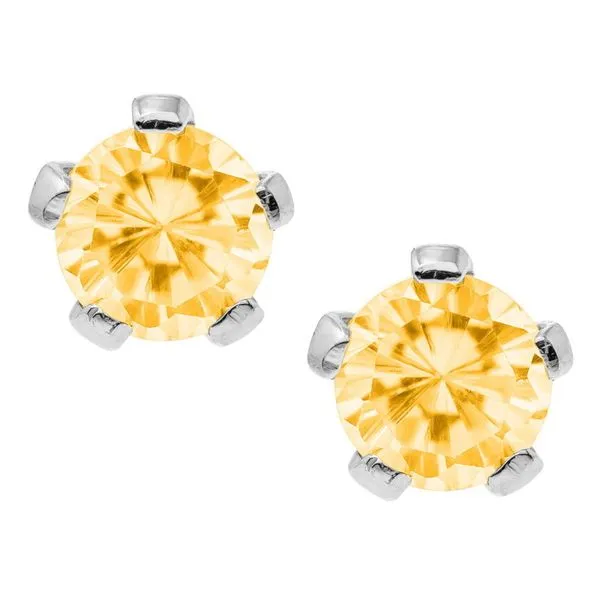 SS CHILDREN'S BIRTHSTONE EARRINGS - NOVEMBER Cellini Design Jewelers Orange, CT