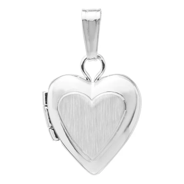 SS CHILDREN'S HEART LOCKET WITH POLISHED EDGE PENDANT Cellini Design Jewelers Orange, CT