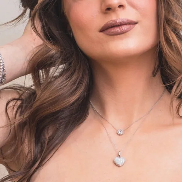 January Slider Birthstone Pendant Image 2 Cellini Design Jewelers Orange, CT