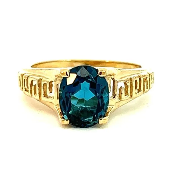 10KY 2.36ct Oval London Blue Topaz Ring Charles Frederick Jewelers Chelmsford, MA