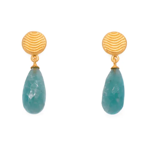 Joyla Amazonite 24k Vermeil Earrings Charles Frederick Jewelers Chelmsford, MA