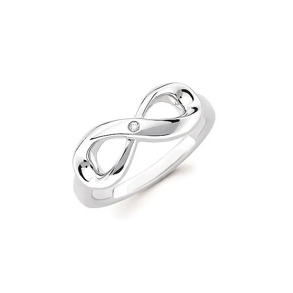 Diva Diamonds® Infinity Ring In Sterling Silver With .01 Ct. Diamond Charles Frederick Jewelers Chelmsford, MA
