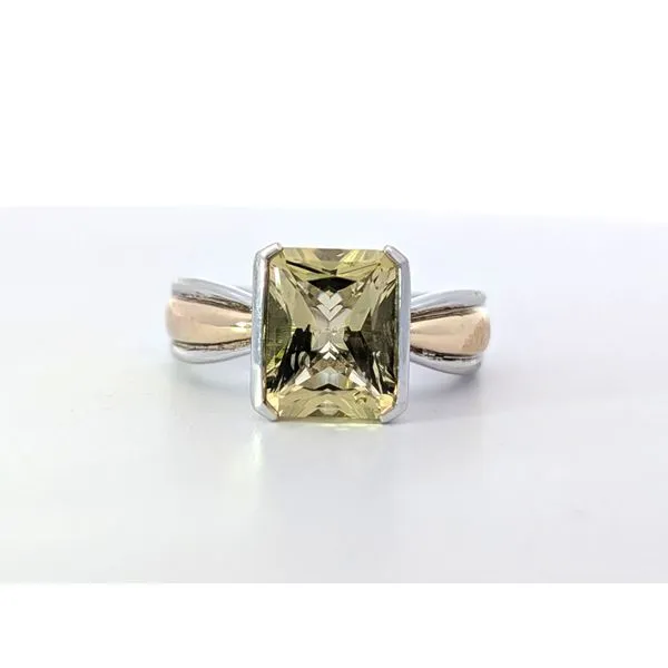 Sterling & 14ky Lemon Quartz Ring Charles Frederick Jewelers Chelmsford, MA