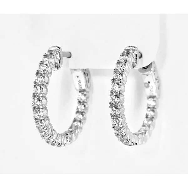 Sterling CZ Hoops Charles Frederick Jewelers Chelmsford, MA