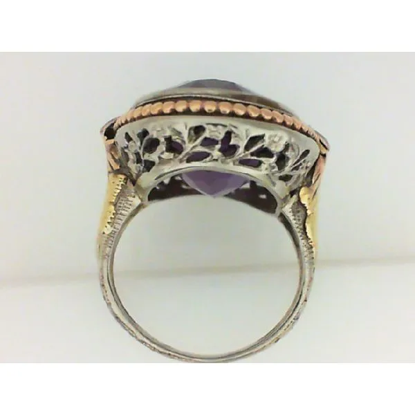 14K Tri-Color Amethyst, Diamond Ring Image 2 Chipper's Jewelry Bonney Lake, WA
