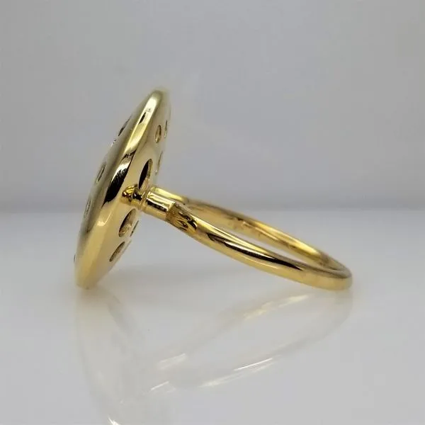 18kt Yellow Gold Aquamarine and Diamond Ring Image 2 Chipper's Jewelry Bonney Lake, WA