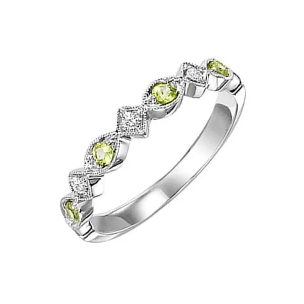 10K White Gold Peridot and Diamond Fashion Ring Chipper's Jewelry Bonney Lake, WA