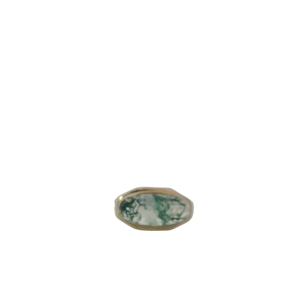 14KY Vintage Moss Agate Ring  Sz. 5 Image 2 Chipper's Jewelry Bonney Lake, WA