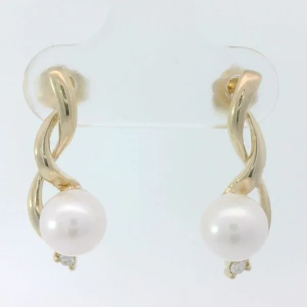 14K Yellow Cultured Pearl Earrings Chipper's Jewelry Bonney Lake, WA