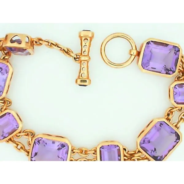 14K Rose Gold Amethyst Stone Bracelet Image 3 Chipper's Jewelry Bonney Lake, WA