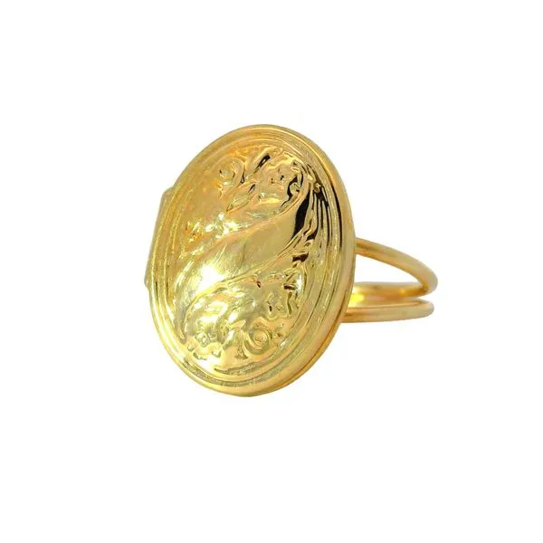 14K Yellow Gold Locket Ring Chipper's Jewelry Bonney Lake, WA