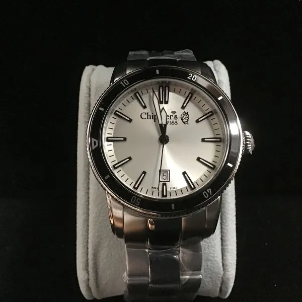 Chipper's Swiss Quartz Gents White Dial Watch Chipper's Jewelry Bonney Lake, WA
