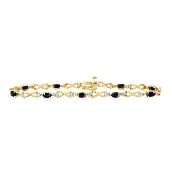 14K Yellow Gold Oval Sapphire & Diamond