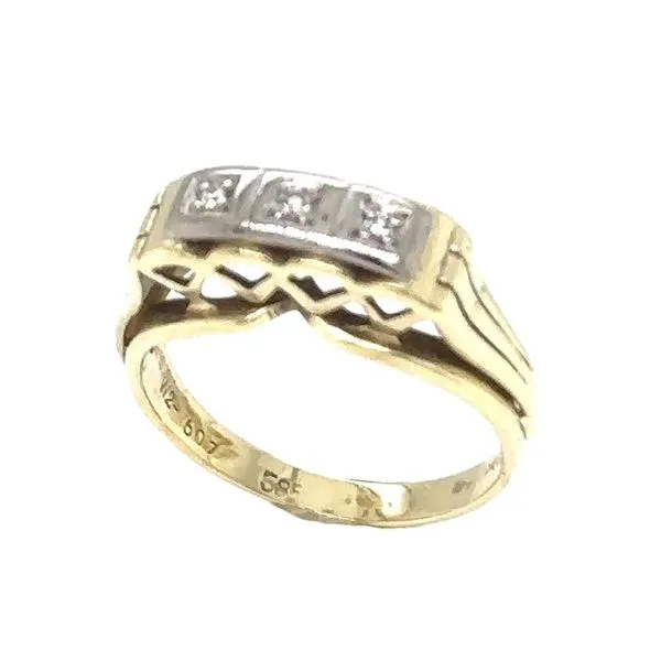 1930's 14K White And Yellow Gold Diamond Estate Ring Classic Creations In Diamonds & Gold Venice, FL