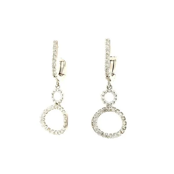 Diamond Dangle Circle Earrings 0.56ct TW Skaneateles Jewelry Skaneateles, NY