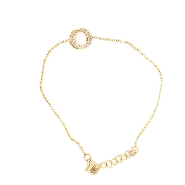 Diamond Love Knot Circle Bracelet Image 5 Skaneateles Jewelry Skaneateles, NY
