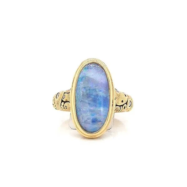 18K  YG Ladies Alex Sepkus Diamond & Opal