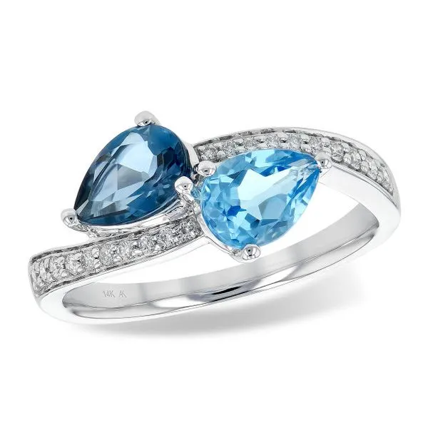 14K WG Our Exclusive 1.66ct TGW Blue Topaz & Diamond Fashion Ring Skaneateles Jewelry Skaneateles, NY