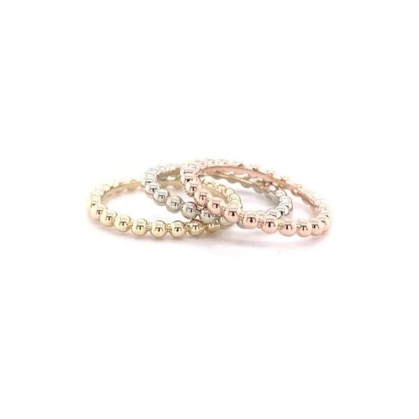 White Gold Beaded Gold Eternity Band Skaneateles Jewelry Skaneateles, NY