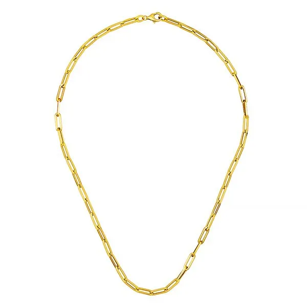 14K YG 4.0 mm 'Paper Clip