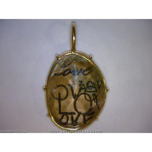 14K YG Heather Moore Harriet Collection White Topaz w/Size 8 Round Gold Charm