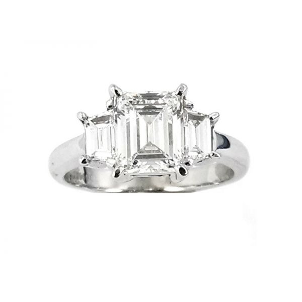 Emerald Cut Diamond Engagement Ring 2.37ctw 14K White Gold Confer’s Jewelers Bellefonte, PA