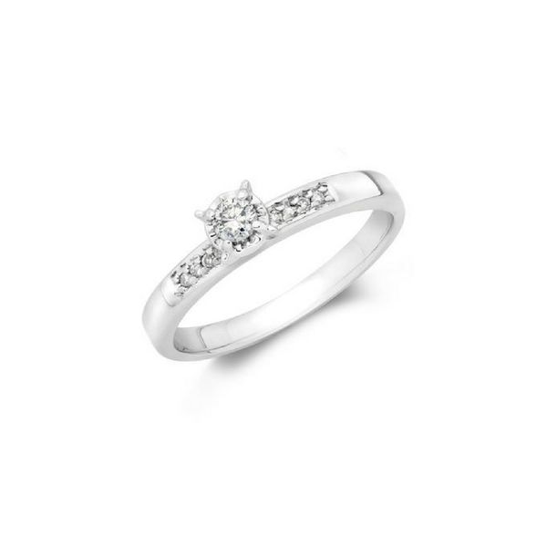 Diamond Engagement Ring .10ctw 10K White Gold Confer’s Jewelers Bellefonte, PA