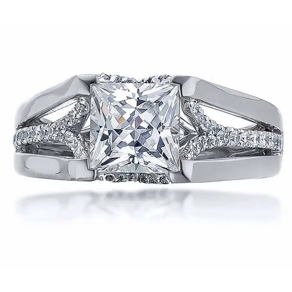 Frederic Sage Princess Cut Semi-Mount .27ctw 14K White Gold Confer’s Jewelers Bellefonte, PA