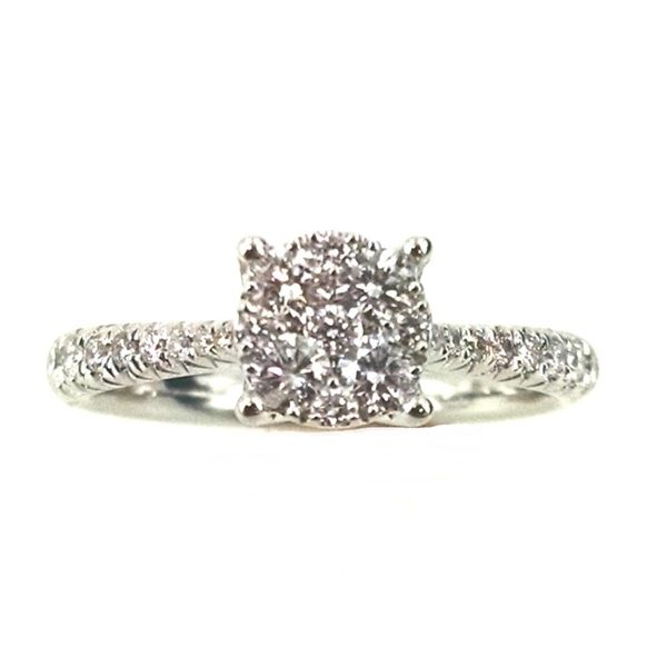 Diamond Cluster Engagement Ring .52ctw 14K White Gold Confer’s Jewelers Bellefonte, PA