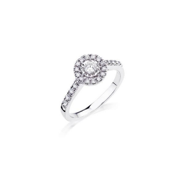 Diamond Halo Engagement Ring .43ctw 10K White Gold Confer’s Jewelers Bellefonte, PA