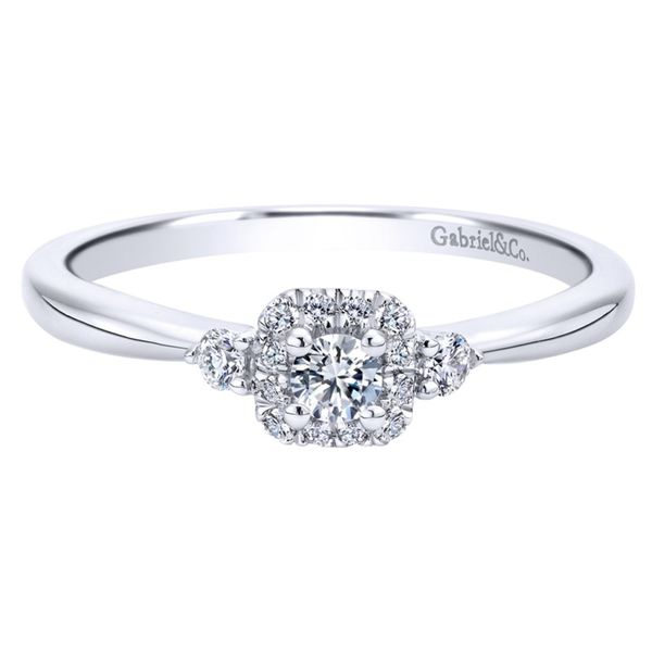 Gabriel NY Diamond Halo Engagement Ring  .18ctw 14K White Gold Confer’s Jewelers Bellefonte, PA