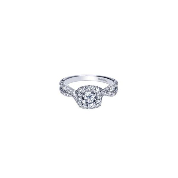 Gabriel NY Diamond Halo Engagement Ring .76ctw 14K White Gold Confer’s Jewelers Bellefonte, PA
