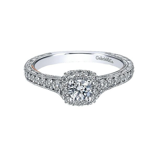 Gabriel NY Diamond Halo Engagement Ring .70ctw 14K White Gold Confer’s Jewelers Bellefonte, PA