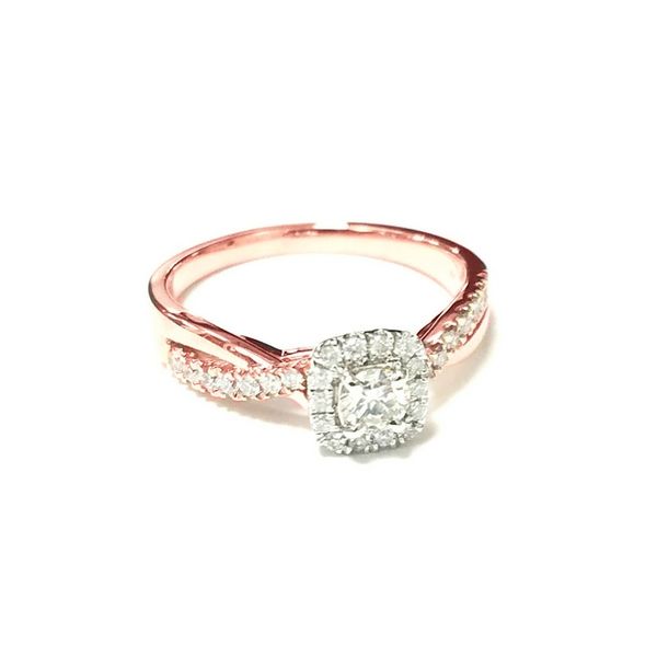 14K Rose Gold Diamond Halo Engagement Ring .47CTW Confer’s Jewelers Bellefonte, PA