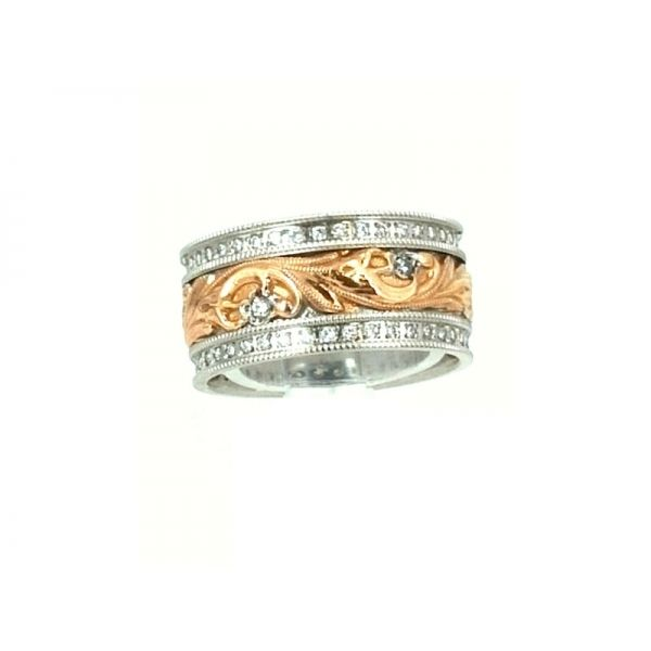 Frederic Sage Diamond Royalty Band .50ctw 14K Rose & White Gold Confer’s Jewelers Bellefonte, PA