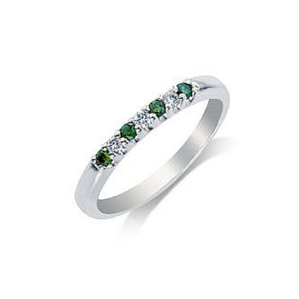 Treated Green & White Diamond Band .18ctw 14K White Gold Confer’s Jewelers Bellefonte, PA