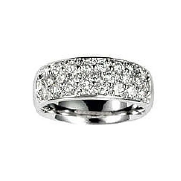 Pave Set Diamond Band 1.11ctw 14K White Gold Confer’s Jewelers Bellefonte, PA