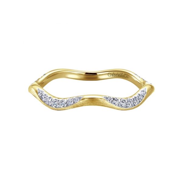 Gabriel NY Wavy Diamond Band .17ctw 14K Yellow Gold Confer’s Jewelers Bellefonte, PA