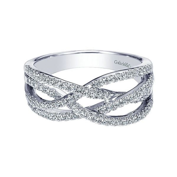 Gabriel NY Diamond Twist Ring .51ctw 14K White Gold Confer’s Jewelers Bellefonte, PA