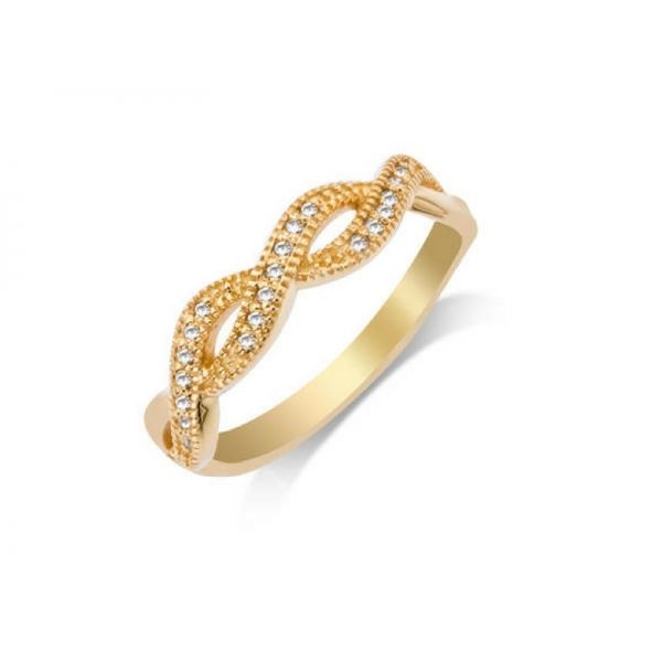 14K Gold Twisted Diamond Band Ring Confer’s Jewelers Bellefonte, PA