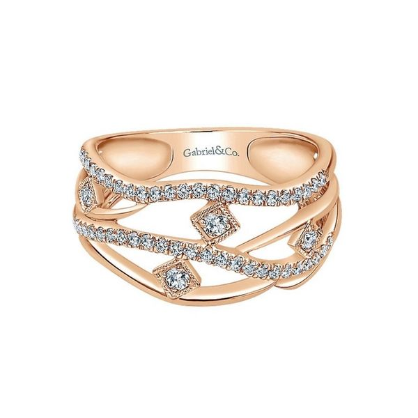 Gabriel NY 14K Rose Gold Diamond Ring Confer’s Jewelers Bellefonte, PA