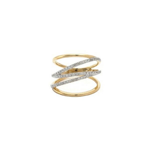 14K Gold Diamond Criss Cross Ring Confer’s Jewelers Bellefonte, PA