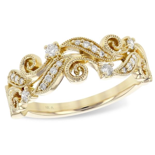 14K Gold Diamond Filigree Band Ring Confer’s Jewelers Bellefonte, PA