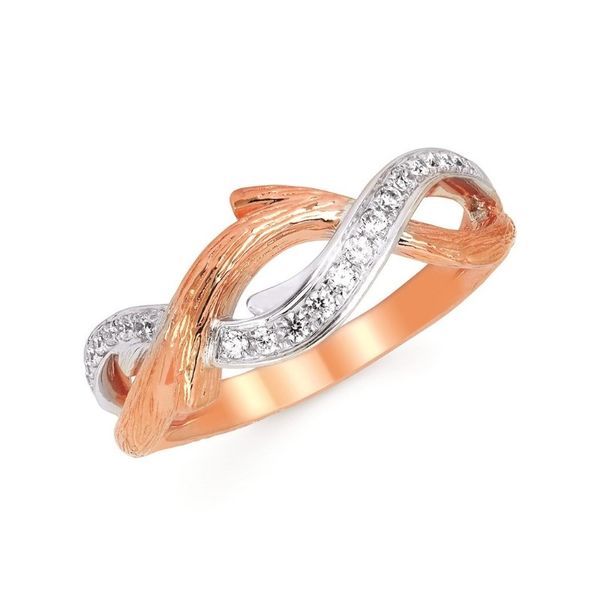 14K Rose & White Gold Diamond Vine Ring Confer’s Jewelers Bellefonte, PA