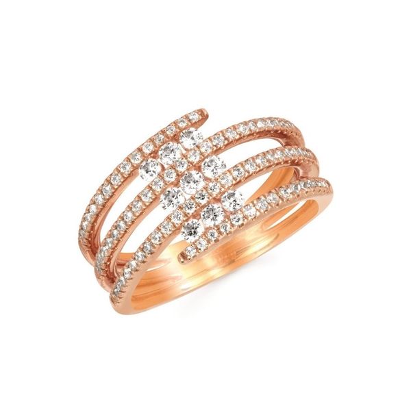 14K Rose Gold Bypass Style .79ctw Diamond Ring Confer’s Jewelers Bellefonte, PA
